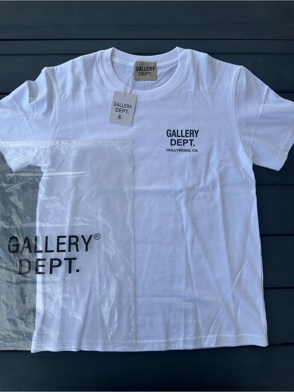 Gallery Dept White Short-Sleeve Logo Tee